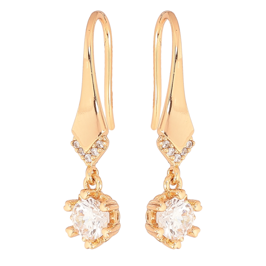 Серьги Xuping цвет Позолота 18K французский замок Кристальные подвески фото №1