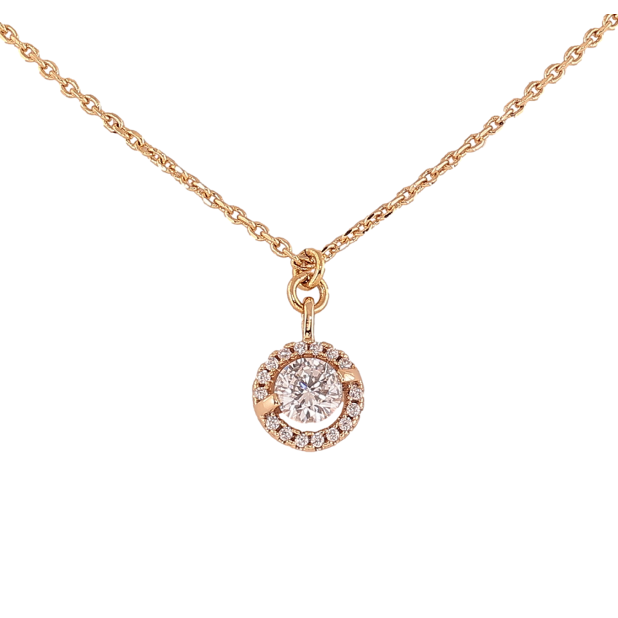 Кулон на ланцюжку Xuping Колір Позолота 18K Кристальний мінімалізм довжина 40-46см х 1.5мм фото №1