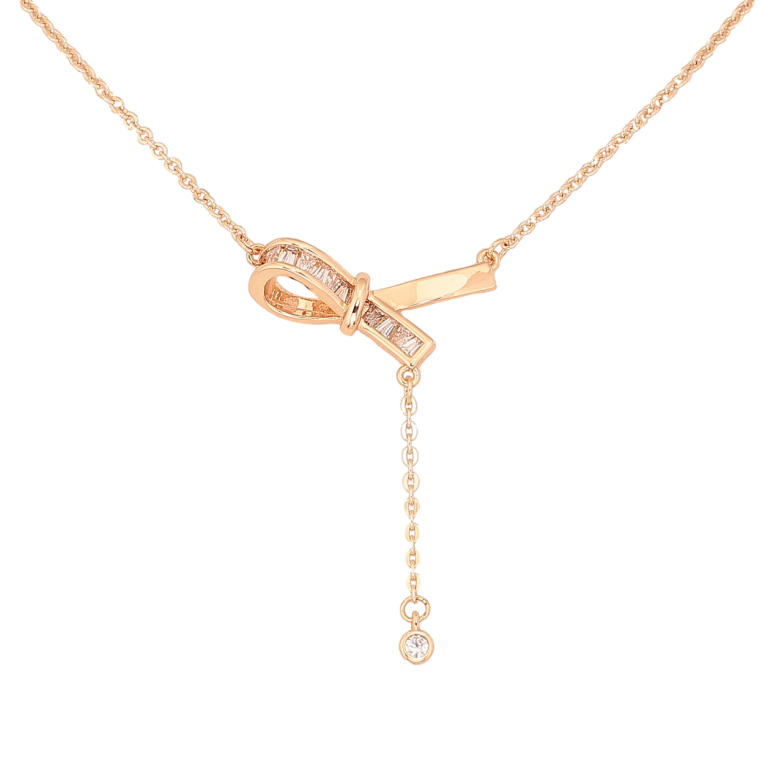 Кулон на ланцюжку Xuping Колір Позолота 18K Петелька з кристалами довжина 48,53см х 1.5мм фото №1