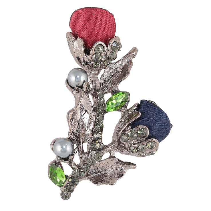 Брошь Сине-красные цветы фото №24 Брошь Сине-красные цветы фото №24