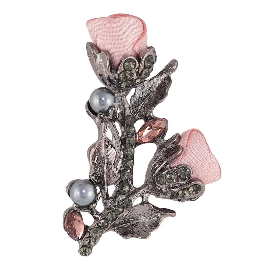 Брошка Рожеві квіти фото №1