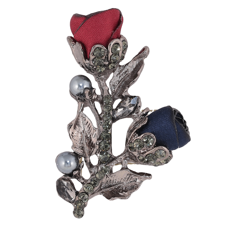 Брошка Червоно-сині квіти фото №13 Брошка Червоно-сині квіти фото №13