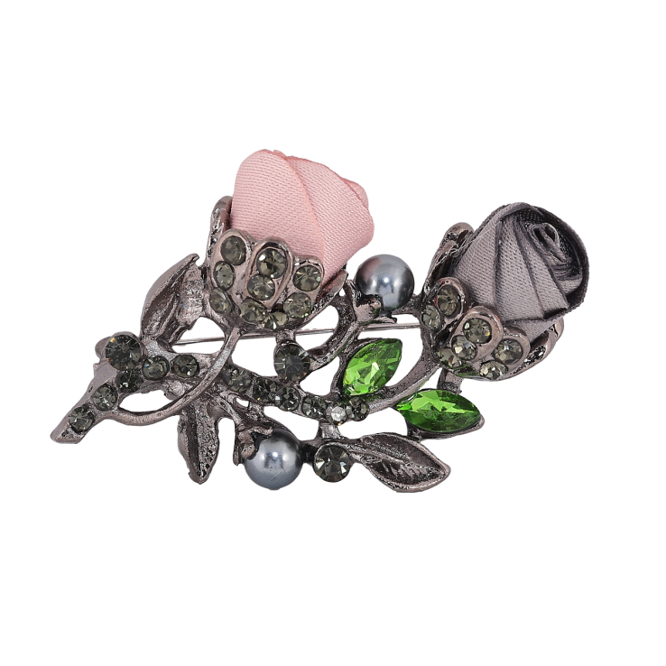 Брошь Розово-серые цветы фото №23 Брошь Розово-серые цветы фото №23