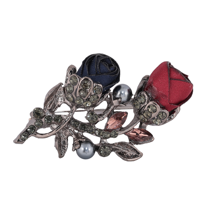 Брошь Сине-красные цветы фото №25 Брошь Сине-красные цветы фото №25