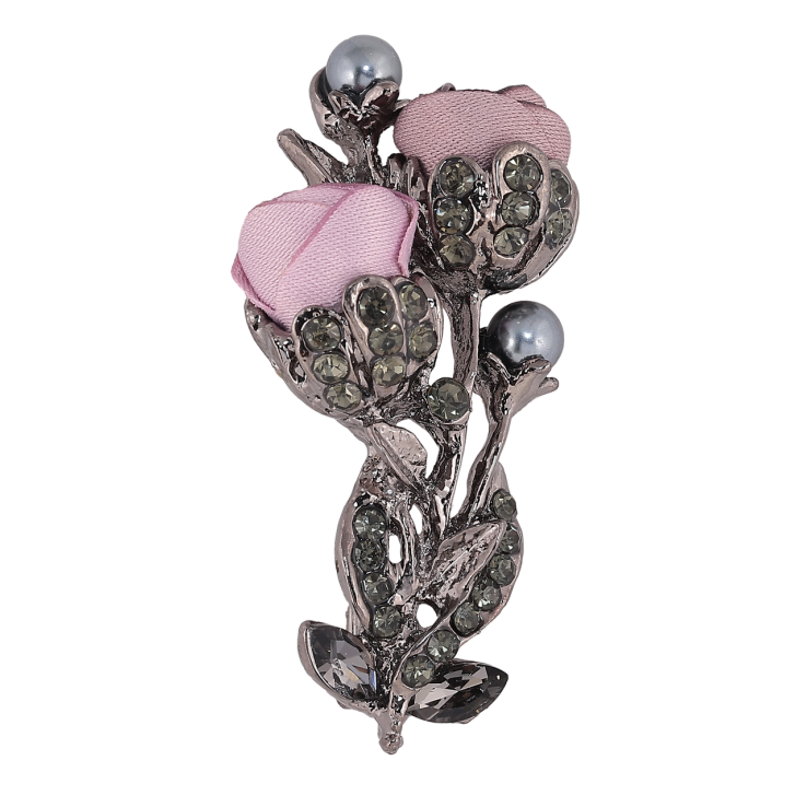 Брошь Розовые цветы со стразами фото №10 Брошь Розовые цветы со стразами фото №10