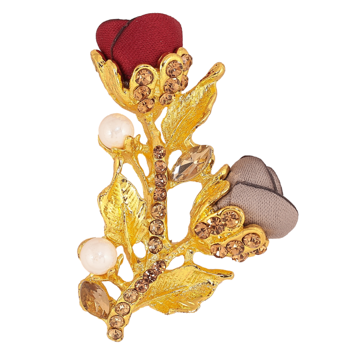 Брошка Рожево-сині квіточки зі стразами фото №13 Брошка Рожево-сині квіточки зі стразами фото №13