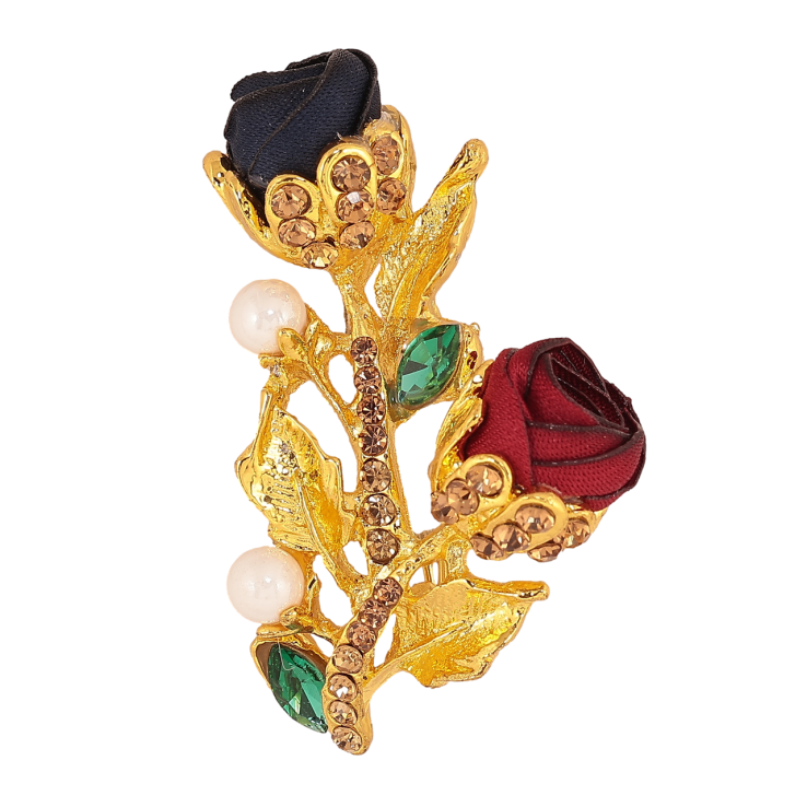 Брошь Сине-красные цветочки со стразами фото №2 Брошь Сине-красные цветочки со стразами фото №2