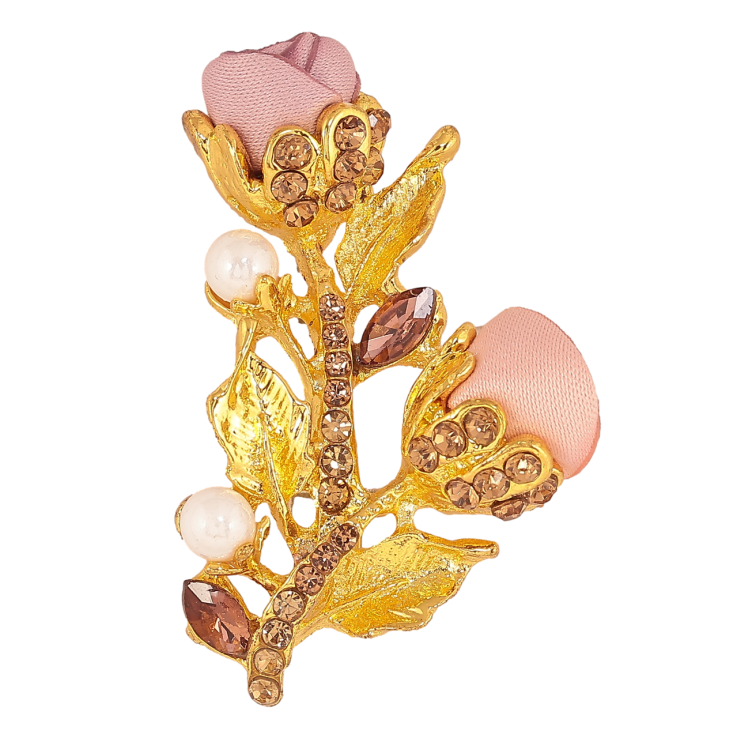 Брошь Розовые цветочки со стразами фото №13 Брошь Розовые цветочки со стразами фото №13