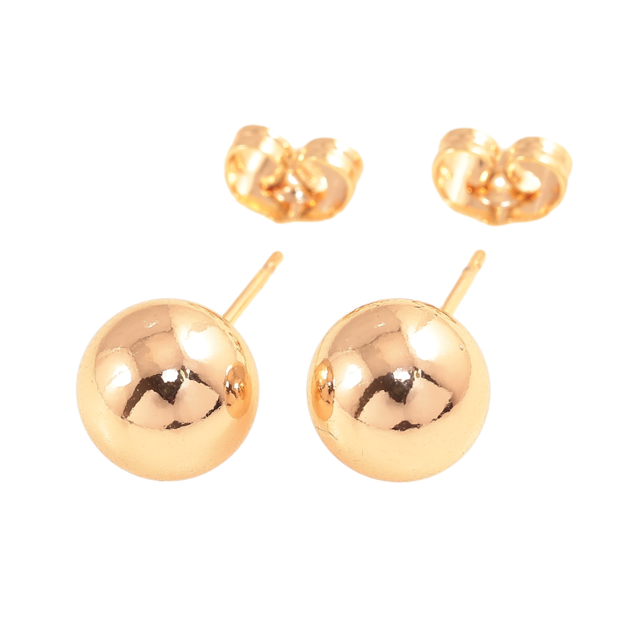 Сережки Xuping M&L Колір 18K пусети Кульки ø 10мм фото №1