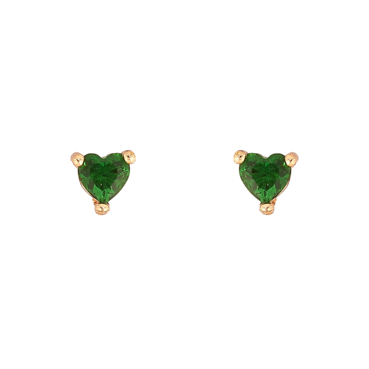 Сережки Xuping M&L Колір 18K пусети Зелені кристальні сердечка фото №25