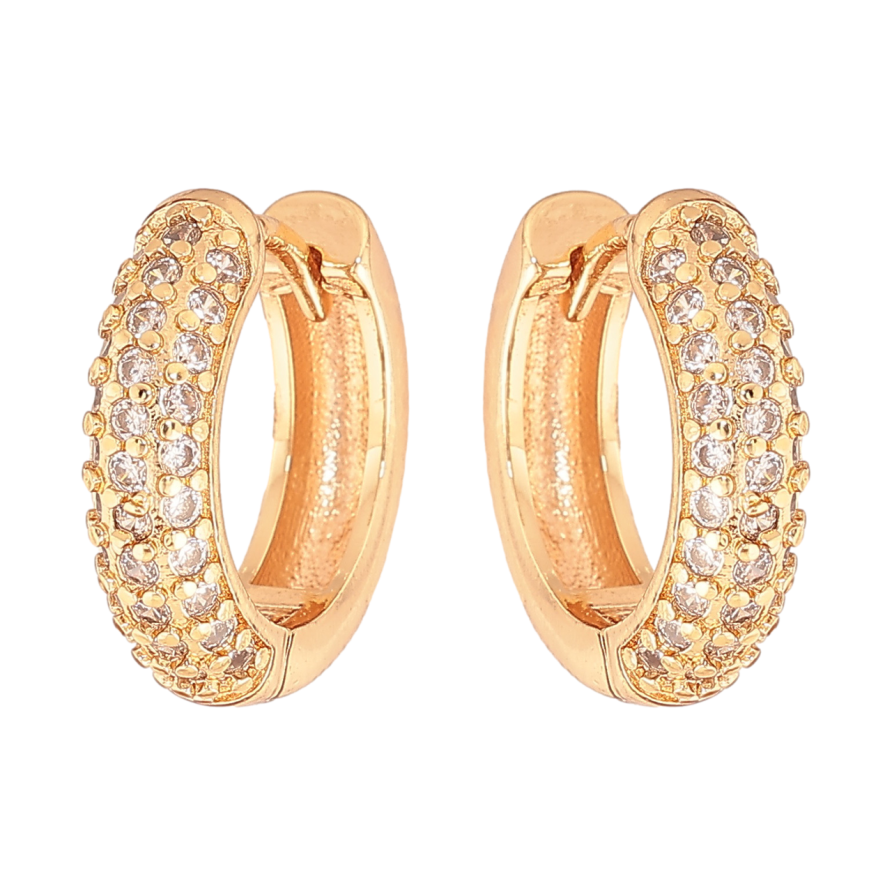 Сережки Xuping M&L Колір 18K колечка Інкрустація кристалами фото №1 Сережки Xuping M&L Колір 18K колечка Інкрустація кристалами фото №1