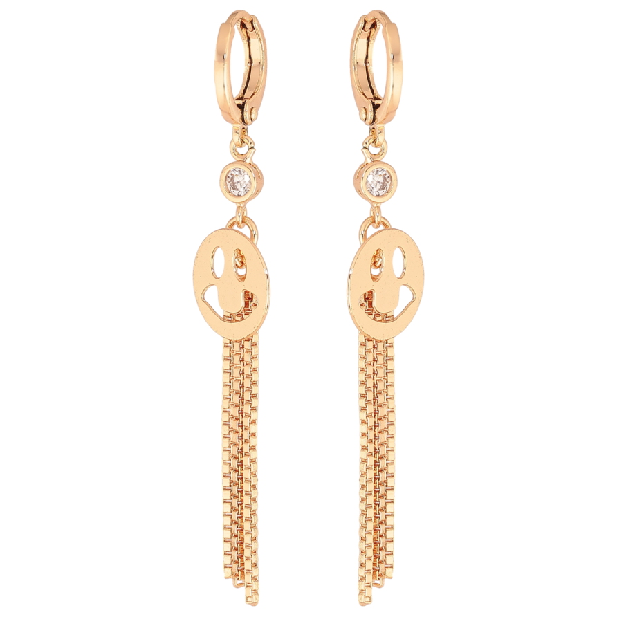 Сережки Xuping M&L Колір 18K підвіски на колечках Підвіски з ланцюжками та смайликами фото №1