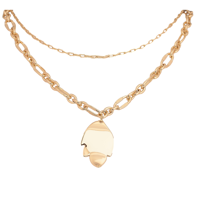 Кольє Xuping Колір Позолота 14К Ланцюжки з підвіскою листочок довжина 40-45см х 6мм,2мм фото №1 Кольє Xuping Колір Позолота 14К Ланцюжки з підвіскою листочок довжина 40-45см х 6мм,2мм фото №1