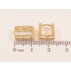 Сережки Xuping колір Позолота 14K колечка Прямокутні фото №2