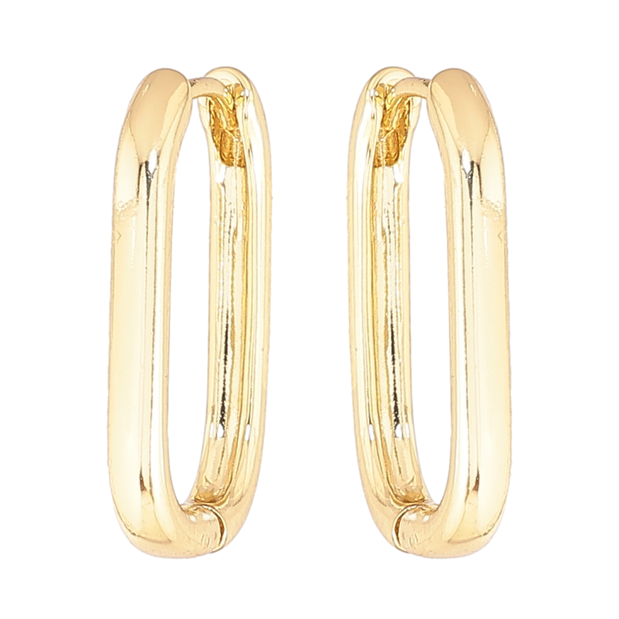 Серьги Xuping цвет Позолота 14K колечки Овалы 22мм фото №1