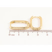 Серьги Xuping цвет Позолота 14K колечки Овалы 22мм фото №2