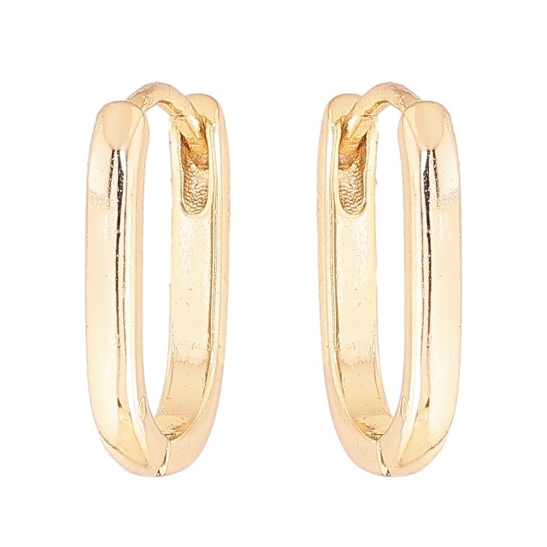 Сережки Xuping колір Позолота 14K колечка Овали 15мм фото №1