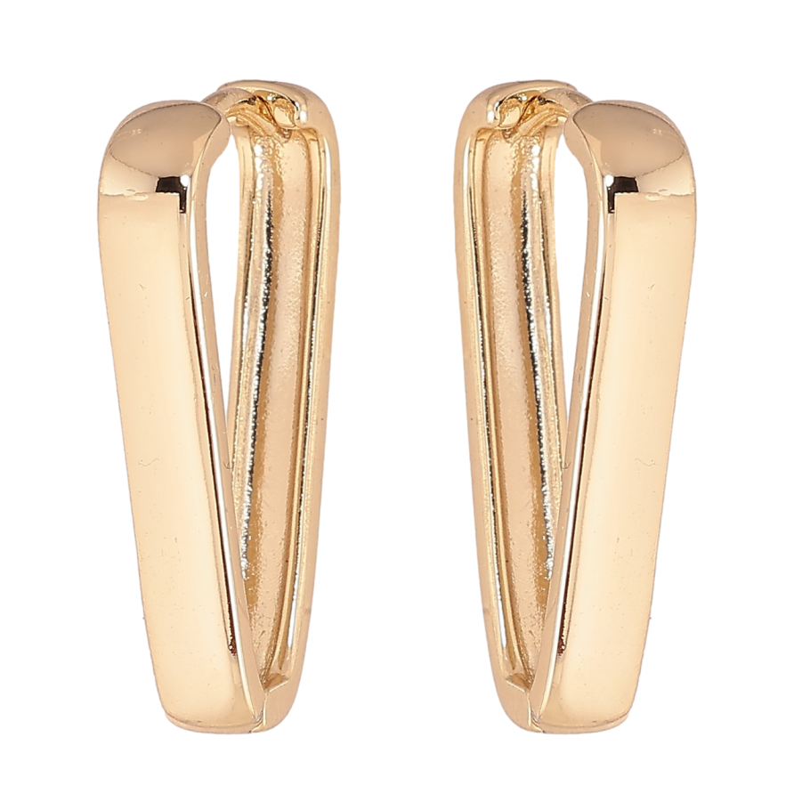 Серьги Xuping цвет Позолота 14K колечки Треугольные фото №1 Серьги Xuping цвет Позолота 14K колечки Треугольные фото №1