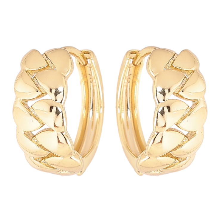 Сережки Xuping колір Позолота 14K колечка Візерунок ланцюжок фото №24 Сережки Xuping колір Позолота 14K колечка Візерунок ланцюжок фото №24