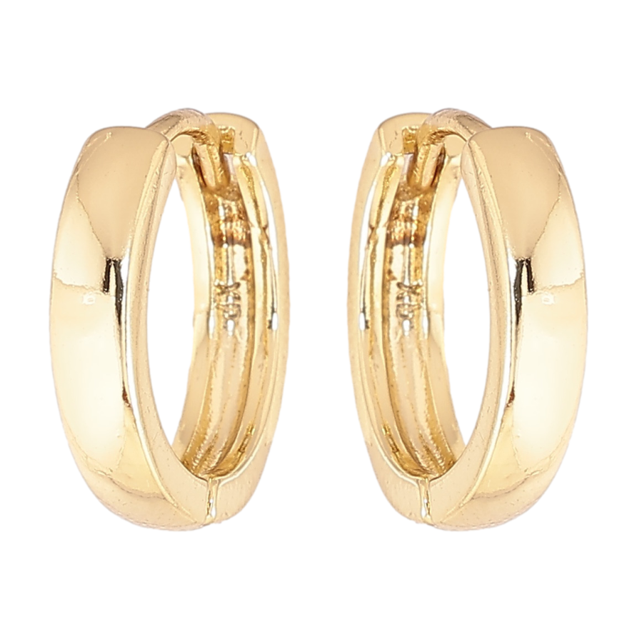 Серьги Xuping цвет Позолота 14K колечки Классика, шир. 3мм ø 15мм фото №1