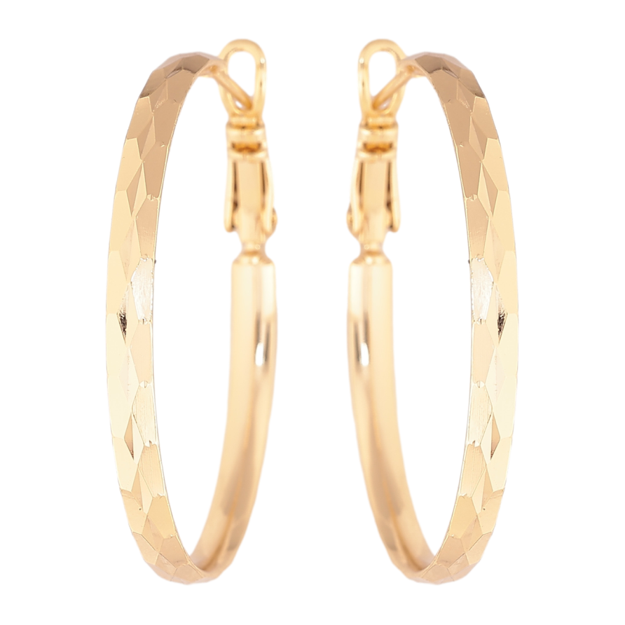 Сережки Xuping колір Позолота 14K кільця (конго) Декоративний візерунок ø 3.5см фото №1 Сережки Xuping колір Позолота 14K кільця (конго) Декоративний візерунок ø 3.5см фото №1