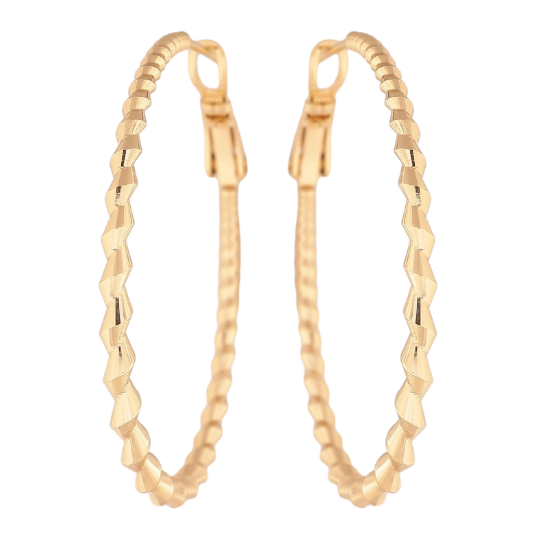 Серьги Xuping цвет Позолота 14K кольца (конго) Декоративный узор ø 4см фото №1 Серьги Xuping цвет Позолота 14K кольца (конго) Декоративный узор ø 4см фото №1