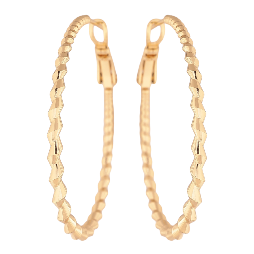 Серьги Xuping цвет Позолота 14K кольца (конго) Декоративный узор ø 4см фото №1 Серьги Xuping цвет Позолота 14K кольца (конго) Декоративный узор ø 4см фото №1