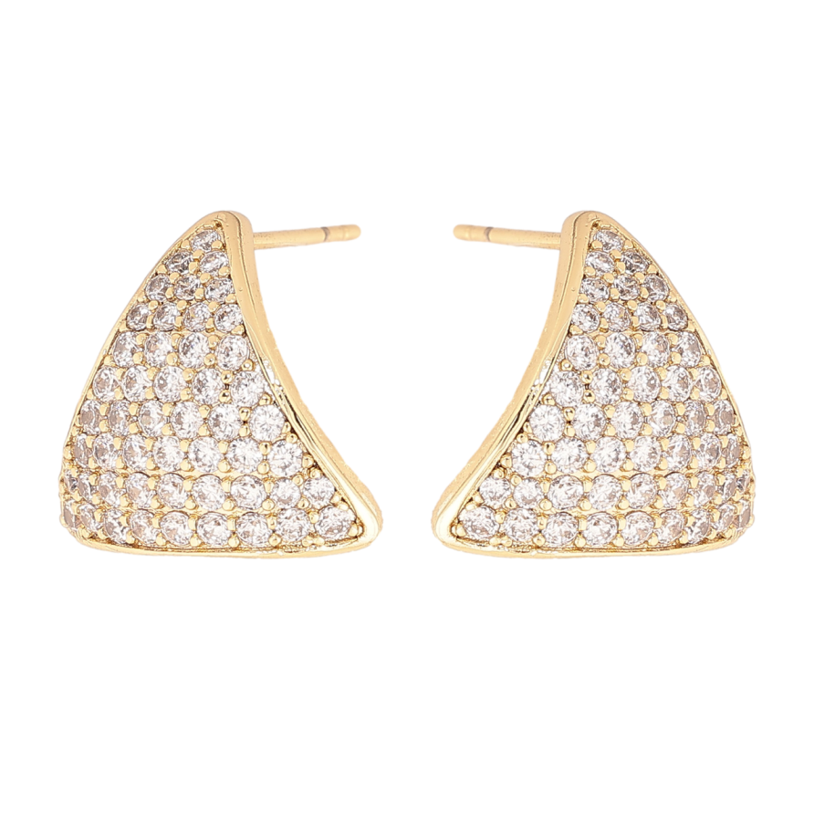 Серьги Xuping цвет Позолота 14K пусеты Треугольники с инкрустацией кристаллами фото №1 Серьги Xuping цвет Позолота 14K пусеты Треугольники с инкрустацией кристаллами фото №1