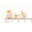 Серьги Xuping цвет Позолота 14K пусеты Сердечки с белыми кристаллами фото №2