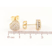 Серьги Xuping цвет Позолота 14K пусеты Сердечки с инкрустацией кристаллами фото №2