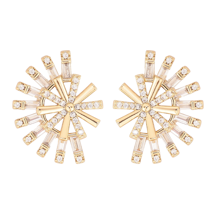 Серьги Xuping цвет Позолота 14K пусеты Декоративный узор с кристаллами фото №20 Серьги Xuping цвет Позолота 14K пусеты Декоративный узор с кристаллами фото №20