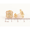 Серьги Xuping цвет Позолота 14K пусеты Подарки с золотистыми кристаллами фото №2