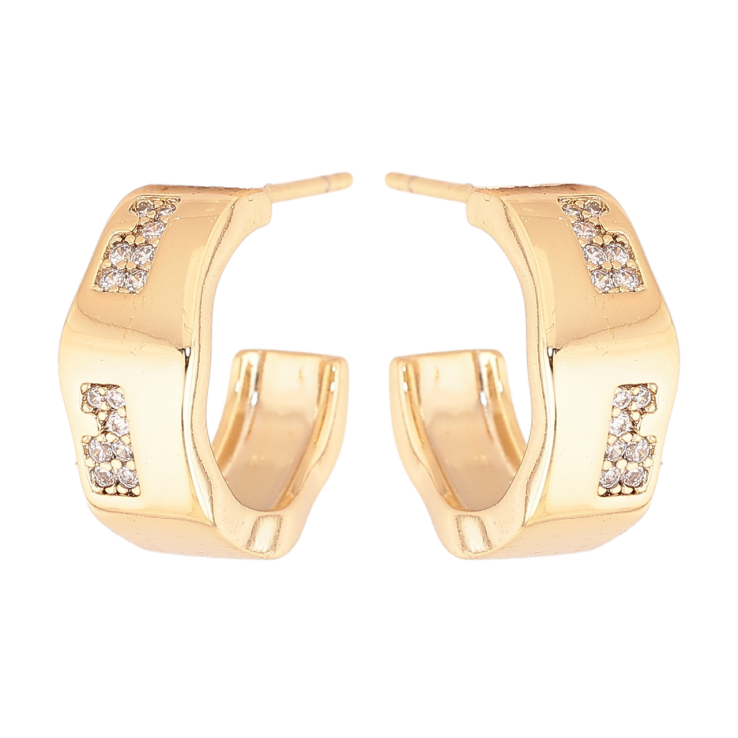 Серьги Xuping цвет Позолота 14K пусеты Декоративные дуги с кристаллами фото №25 Серьги Xuping цвет Позолота 14K пусеты Декоративные дуги с кристаллами фото №25