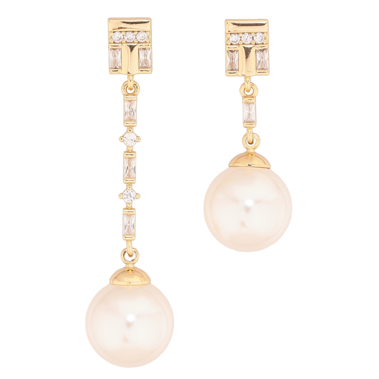 Серьги Xuping цвет Позолота 14K пусеты Ассиметричные подвески фото №19