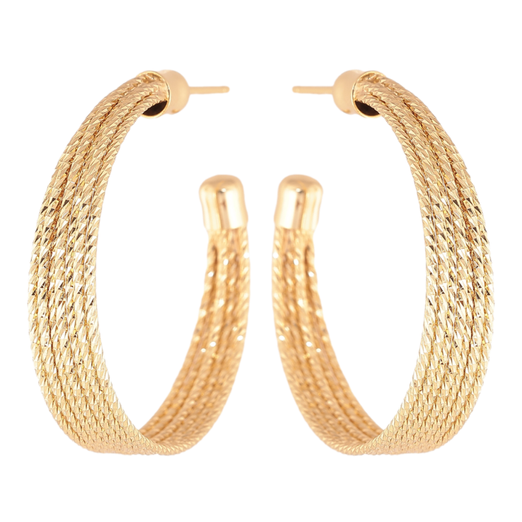 Серьги Xuping цвет Позолота 14K пусеты Дуги декоративные фото №12