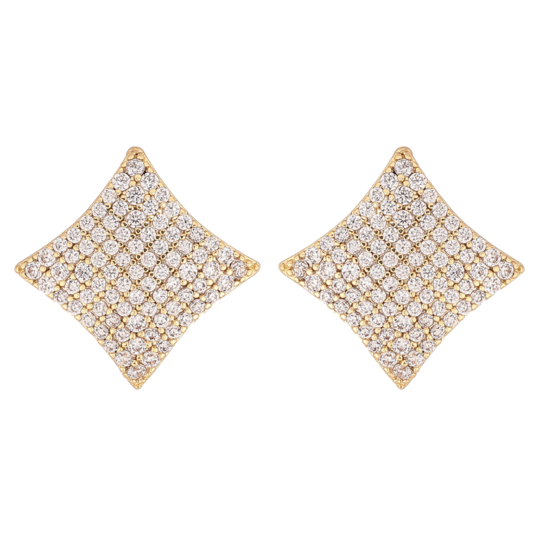 Сережки Xuping колір Позолота 14K пусети Інкрустація кристалами фото №1