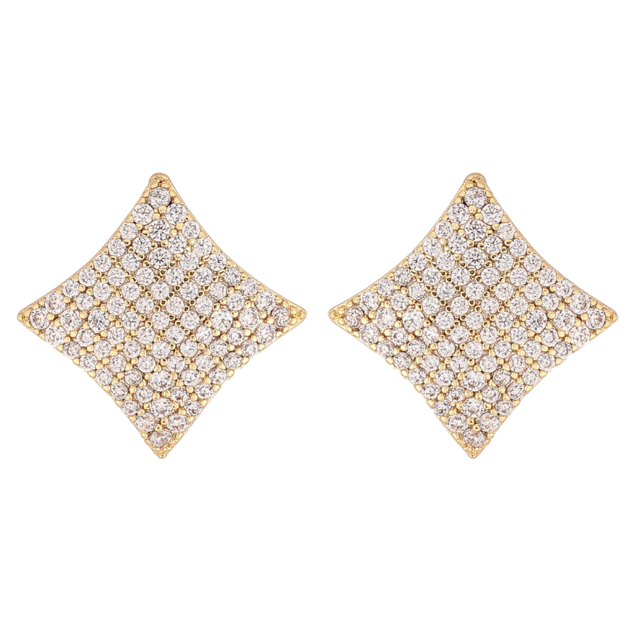 Сережки Xuping колір Позолота 14K пусети Інкрустація кристалами фото №1