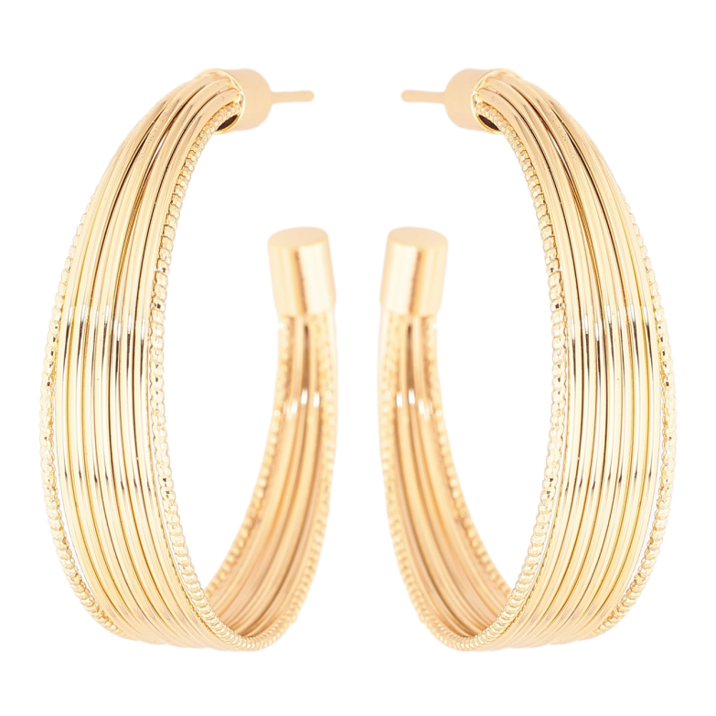 Сережки Xuping колір Позолота 14K пусети Дуги фото №1 Сережки Xuping колір Позолота 14K пусети Дуги фото №1