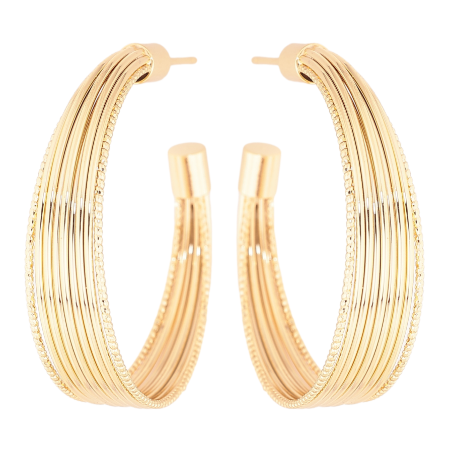 Сережки Xuping колір Позолота 14K пусети Дуги фото №1