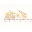 Серьги Xuping цвет Позолота 14K пусеты Бабочки фото №3