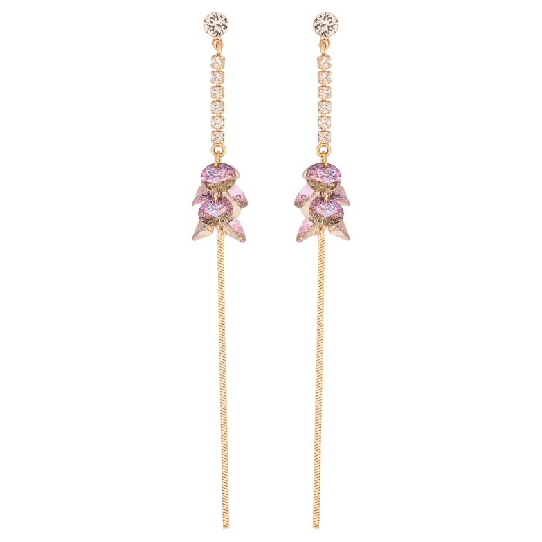 Сережки Xuping колір Позолота 18K з кристалами Swarovski пусети Кристальні підвіски Paradise Shine фото №1 Сережки Xuping колір Позолота 18K з кристалами Swarovski пусети Кристальні підвіски Paradise Shine фото №1