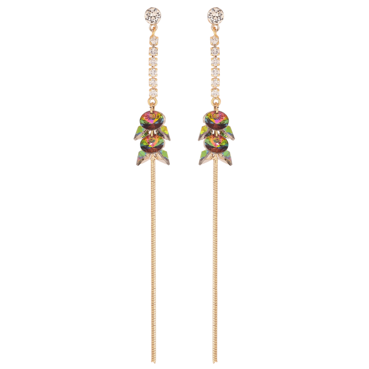 Сережки Xuping колір Позолота 18K з кристалами Swarovski пусети Кристальні підвіски Vitrail Medium фото №18 Сережки Xuping колір Позолота 18K з кристалами Swarovski пусети Кристальні підвіски Vitrail Medium фото №18