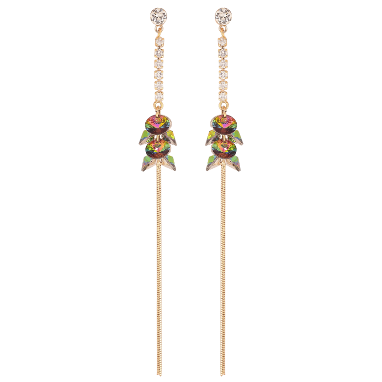 Серьги Xuping цвет Позолота 14K с кристаллами Swarovski пусеты Кристальные подвески Vitrail Medium фото №1 Серьги Xuping цвет Позолота 14K с кристаллами Swarovski пусеты Кристальные подвески Vitrail Medium фото №1