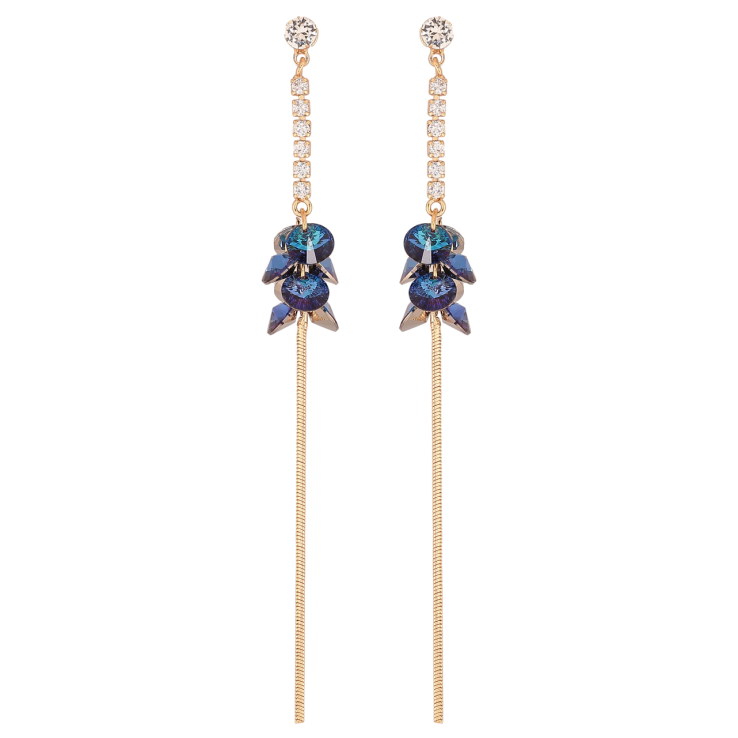 Сережки Xuping колір Позолота 18K з кристалами Swarovski пусети Кристальні підвіски Bermuda Blue фото №25 Сережки Xuping колір Позолота 18K з кристалами Swarovski пусети Кристальні підвіски Bermuda Blue фото №25