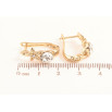 Серьги Xuping цвет Позолота 14K с кристаллами Swarovski английский замок Цветочный узор с кристаллом Clear фото №2