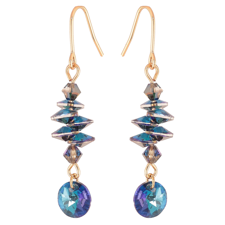 Сережки Xuping колір Позолота 18K з кристалами Swarovski французький замок Підвіски з кристалами Bermuda Blue фото №17 Сережки Xuping колір Позолота 18K з кристалами Swarovski французький замок Підвіски з кристалами Bermuda Blue фото №17