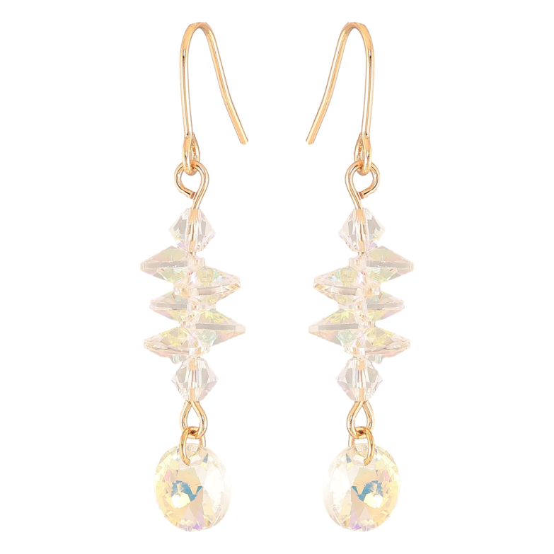 Сережки Xuping колір Позолота 18K з кристалами Swarovski французький замок Підвіски з кристалами Shimmer фото №1 Сережки Xuping колір Позолота 18K з кристалами Swarovski французький замок Підвіски з кристалами Shimmer фото №1