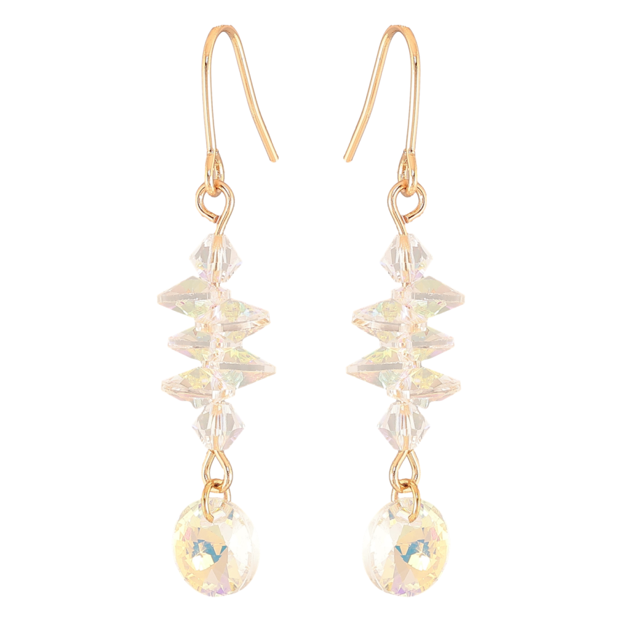 Сережки Xuping колір Позолота 18K з кристалами Swarovski французький замок Підвіски з кристалами Shimmer фото №1 Сережки Xuping колір Позолота 18K з кристалами Swarovski французький замок Підвіски з кристалами Shimmer фото №1