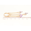 Серьги Xuping цвет Позолота 14K с кристаллами Swarovski подвески на кристаллах Подвески с кристаллами Violet фото №2