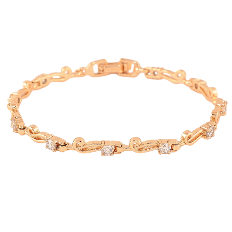 Браслет Xuping Цвет Позолота 18K Узор с кристаллами размер 17см х 4мм фото №1 Браслет Xuping Цвет Позолота 18K Узор с кристаллами размер 17см х 4мм фото №1